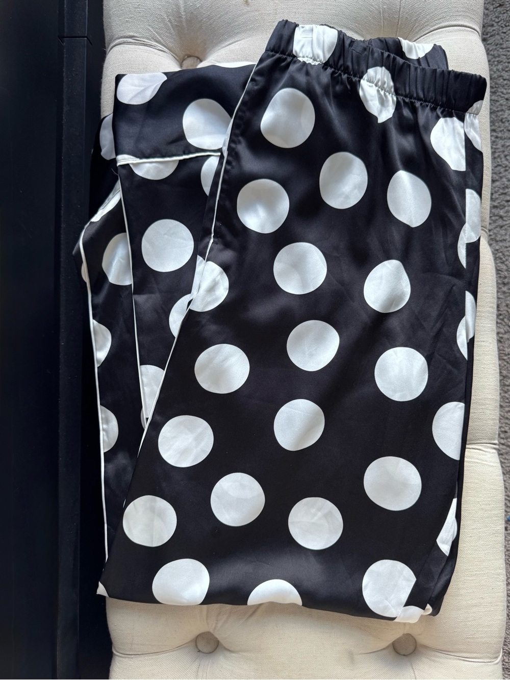 Victoria's Secret Polka Dot Satin Pajama Pants M